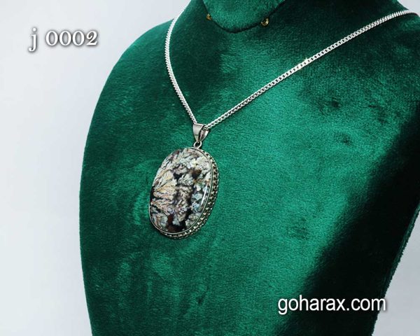 گردن بند نقره عقیق