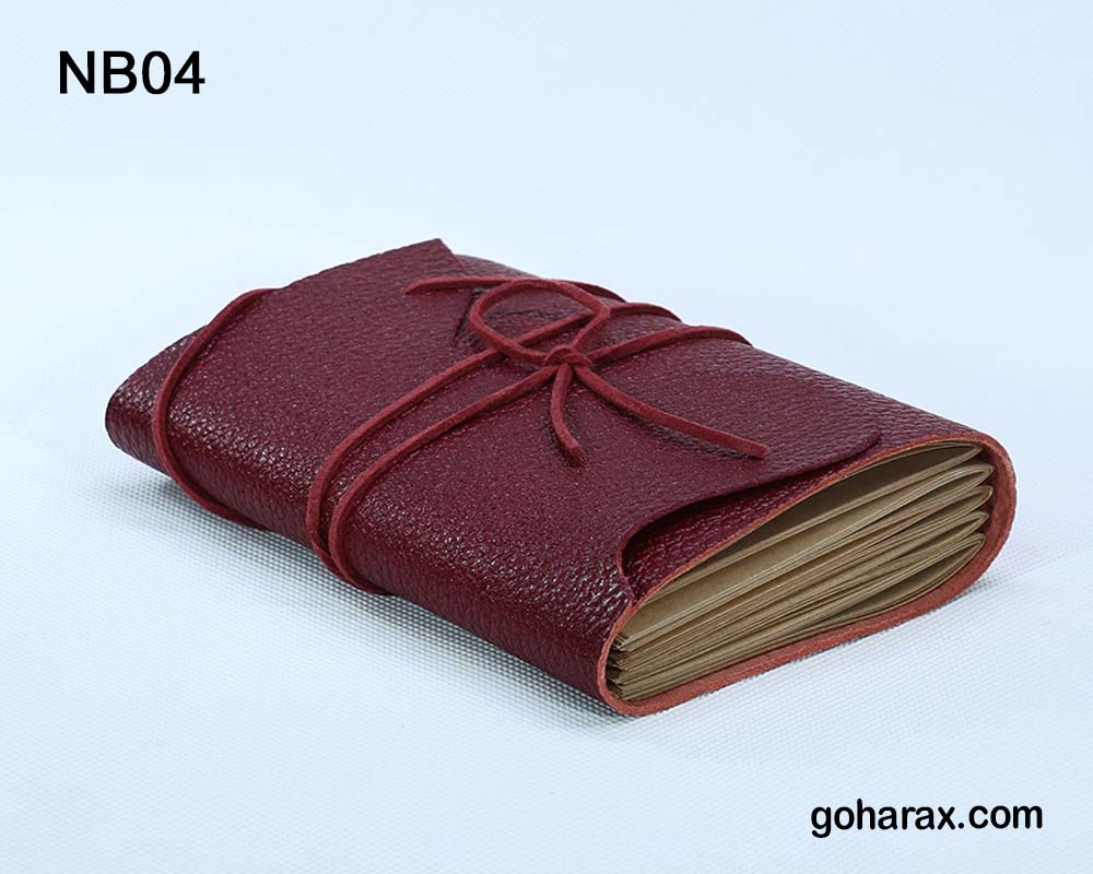 nb04b دفتر چرم دست ساز