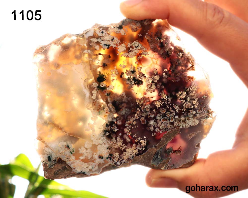 1105c سنگ زینتی عقیق شجر بهاره