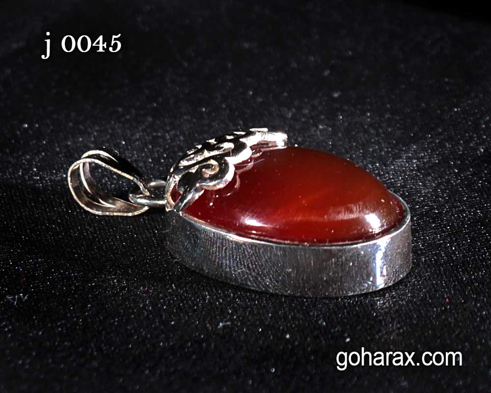 گردن بند نقره عقیق سرخ