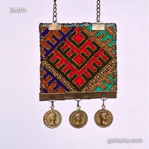 گردن بند رو مانتویی سوزن دوزی بلوچی دست ساز