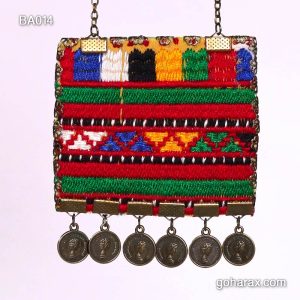 گردن بند رو مانتویی سوزن دوزی بلوچی دست ساز