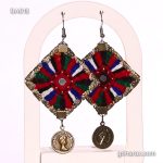 ست طوق گردن گوشواره و مچ بند سوزن دوزی بلوچی دست ساز