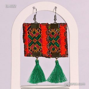 گوشواره سوزن دوزی بلوچی دست ساز طرح فرایز