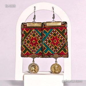 گوشواره سوزن دوزی بلوچی دست ساز
