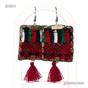 گوشواره سوزن دوزی بلوچی دست ساز