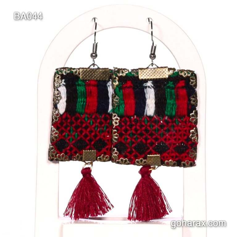 گوشواره سوزن دوزی بلوچی دست ساز