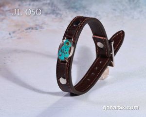 دستبند چرم فیروزه