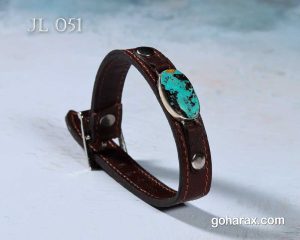 دستبند چرم فیروزه
