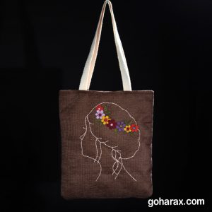 توت بگ پارچه ای مخمل آستر دار طرح Lovely Girl