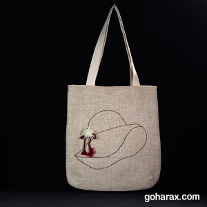 توت بگ پارچه ای تابستانی آستر دار طرح کلاه vintage